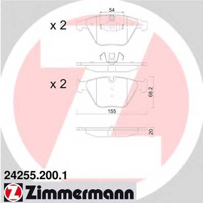 ZIMMERMANN 24255.200.1 Комплект тормозных колодок