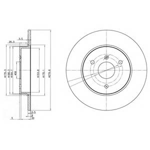 DELPHI BG3526 Гальмівний диск DELPHI BG3526 Гальмівний диск