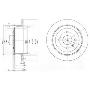 DELPHI BG3615 Тормозной диск DELPHI BG3615 Тормозной диск