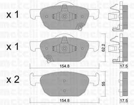 METELLI 22-0866-0 Комплект тормозных колодок... METELLI 22-0866-0 Комплект тормозных колодок...