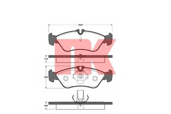 NK 223329 Комплект тормозных колодок