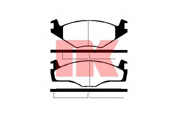 NK 224716 Комплект тормозных колодок
