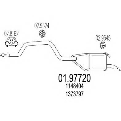 MTS 01.97720 Глушник вихлопних газів кі
