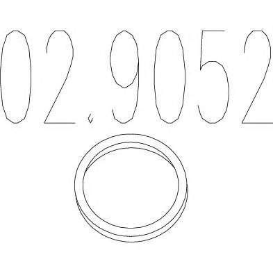 MTS 02.9052 Прокладка, труба выхлопног