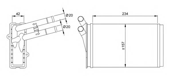 NRF 50524 Теплообменник, отопление с...