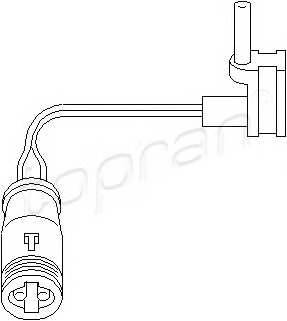 TOPRAN 401 203 Датчик, износ тормозных кол