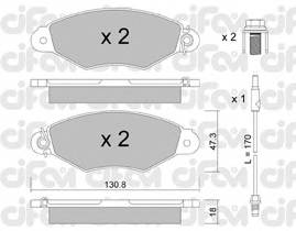 CIFAM 822-253-1 Комплект тормозных колодок...