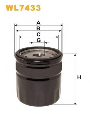 WIX FILTERS WL7433 Масляный фильтр WIX FILTERS WL7433 Масляный фильтр