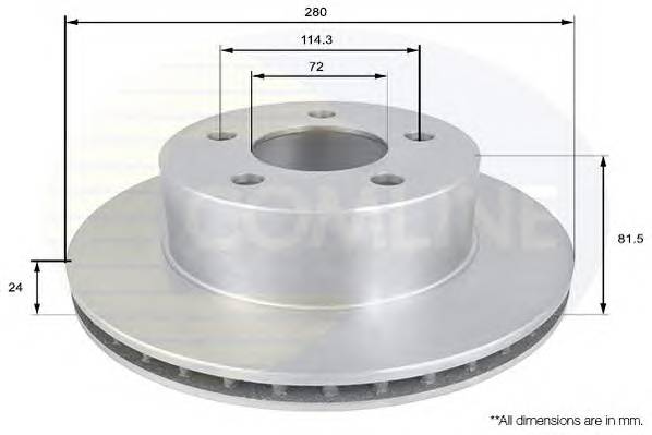 COMLINE ADC2302V Тормозной диск