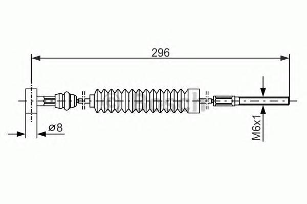 BOSCH 1 987 477 984 Трос, стояночная тормозная 