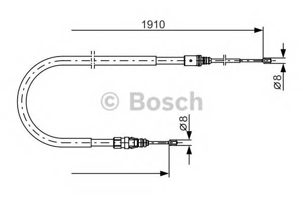 BOSCH 1 987 482 323 Трос, стояночная тормозная 