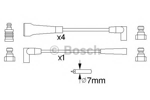 BOSCH 0 986 356 743 Комплект проводов зажигани