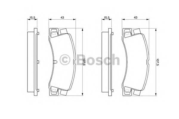 BOSCH 0 986 424 383 Комплект гальмівних колодо... BOSCH 0 986 424 383 Комплект гальмівних колодо...