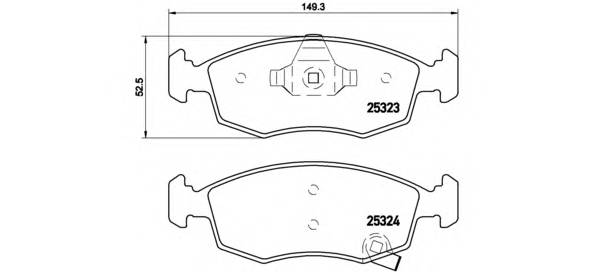 BREMBO P 11 031 Комплект тормозных колодок