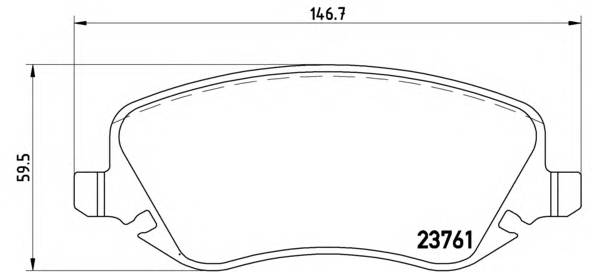 BREMBO P 23 088 Комплект тормозных колодок... BREMBO P 23 088 Комплект тормозных колодок...