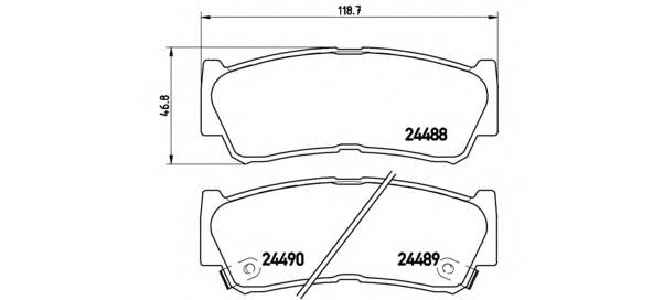 BREMBO P 30 037 Комплект гальмівних колодо... BREMBO P 30 037 Комплект гальмівних колодо...