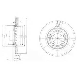 DELPHI BG3695 Тормозной диск