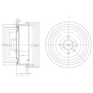 DELPHI BF103 Тормозной барабан