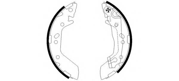 HELLA 8DB 355 002-541 Комплект гальмівних колодо... HELLA 8DB 355 002-541 Комплект гальмівних колодо...