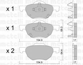 METELLI 22-0730-0 Комплект тормозных колодок... METELLI 22-0730-0 Комплект тормозных колодок...