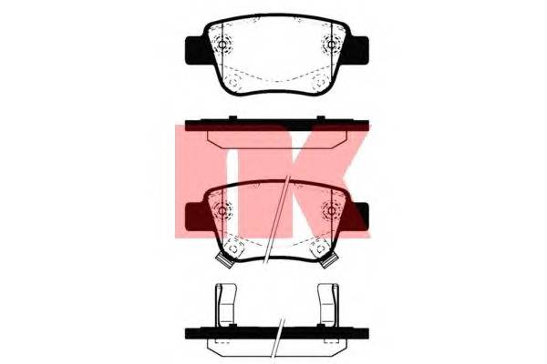 NK 224563 Комплект гальмівних колодо...