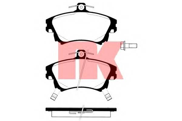 NK 224822 Комплект гальмівних колодо...