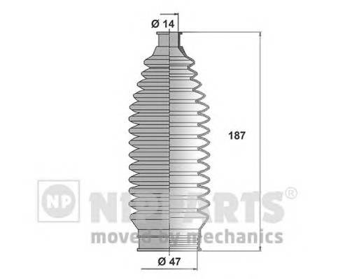 NIPPARTS J2843011 Комплект пылника, рулевое у... NIPPARTS J2843011 Комплект пылника, рулевое у...