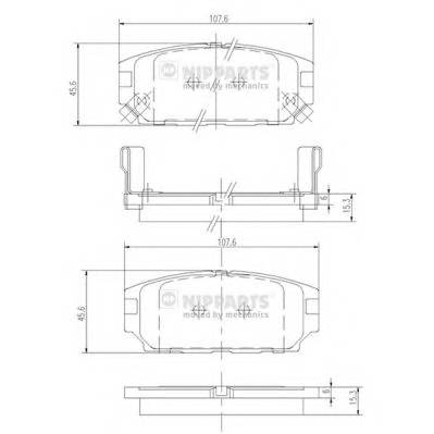 NIPPARTS J3615007 Комплект тормозных колодок... NIPPARTS J3615007 Комплект тормозных колодок...