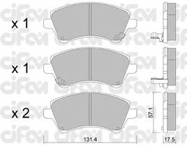 CIFAM 822-446-0 Комплект тормозных колодок... CIFAM 822-446-0 Комплект тормозных колодок...