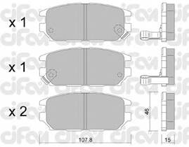 CIFAM 822-483-0 Комплект гальмівних колодо... CIFAM 822-483-0 Комплект гальмівних колодо...