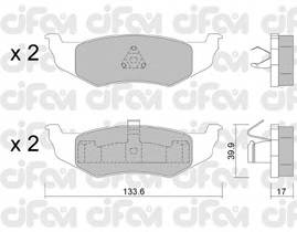 CIFAM 822-522-0 Комплект тормозных колодок