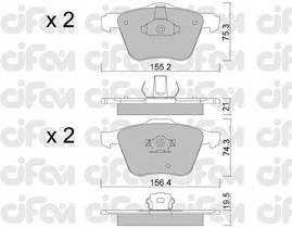 CIFAM 822-599-0 Комплект тормозных колодок