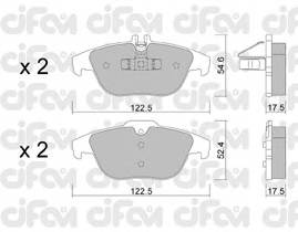 CIFAM 822-666-0 Комплект гальмівних колодо...