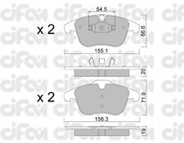 CIFAM 822-675-0 Комплект тормозных колодок