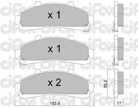 CIFAM 822-683-0 Комплект тормозных колодок