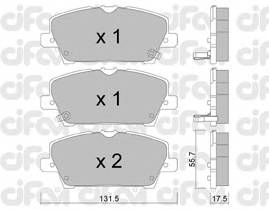CIFAM 822-728-0 Комплект тормозных колодок... CIFAM 822-728-0 Комплект тормозных колодок...