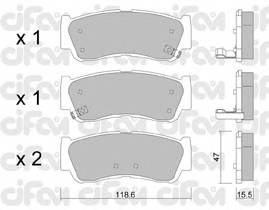 CIFAM 822-788-0 Комплект тормозных колодок... CIFAM 822-788-0 Комплект тормозных колодок...