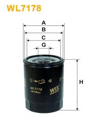 WIX FILTERS WL7178 Масляный фильтр WIX FILTERS WL7178 Масляный фильтр