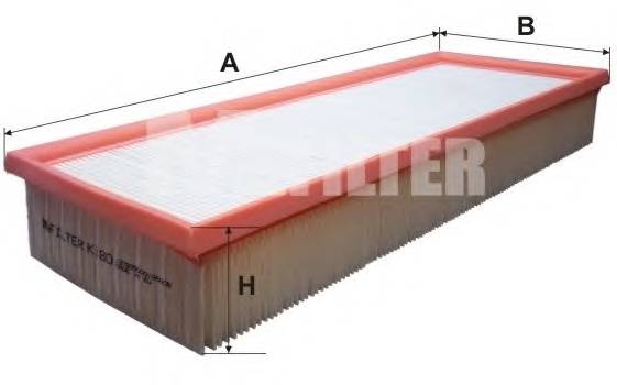 MFILTER K180 Фiльтр салону MFILTER K180 Фiльтр салону