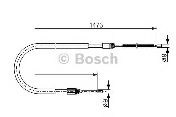 BOSCH 1 987 477 636 Трос, стоянкова гальмівна с... BOSCH 1 987 477 636 Трос, стоянкова гальмівна с...