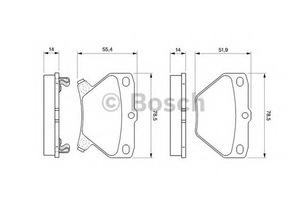 BOSCH 0 986 424 630 Комплект гальмівних колодо... BOSCH 0 986 424 630 Комплект гальмівних колодо...
