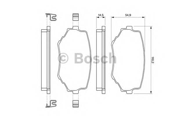 BOSCH 0 986 424 669 Комплект гальмівних колодо... BOSCH 0 986 424 669 Комплект гальмівних колодо...