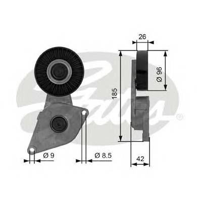 GATES T38464 Натяжной ролик, поликлинов... GATES T38464 Натяжной ролик, поликлинов...