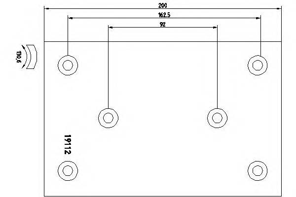 TEXTAR 1950505 Комплект тормозных башмако