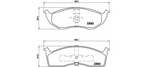 BREMBO P 11 008 Комплект гальмівних колодо... BREMBO P 11 008 Комплект гальмівних колодо...