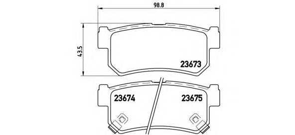 BREMBO P 15 010 Комплект тормозных колодок
