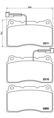 BREMBO P 23 078 Комплект тормозных колодок