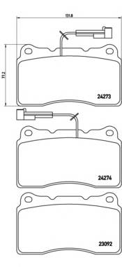 BREMBO P 23 098 Комплект тормозных колодок