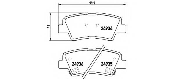 BREMBO P 30 047 Комплект гальмівних колодо... BREMBO P 30 047 Комплект гальмівних колодо...