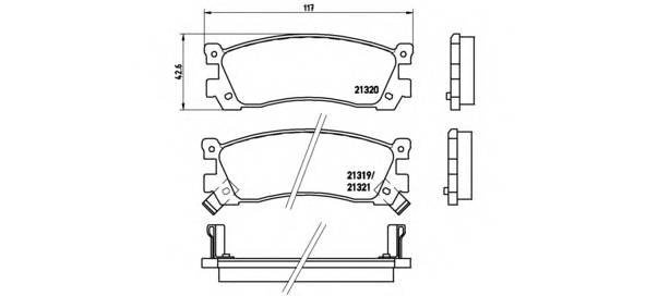 BREMBO P 49 025 Комплект гальмівних колодо... BREMBO P 49 025 Комплект гальмівних колодо...